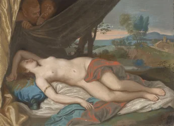 Schlafende Nymphe von Satyrn beobachtet, 1756-88